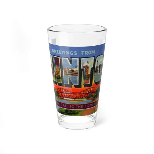 Greetings from Clinton (Greeting Postcards) Pint Glass 16oz 16oz - Go Mug Yourself