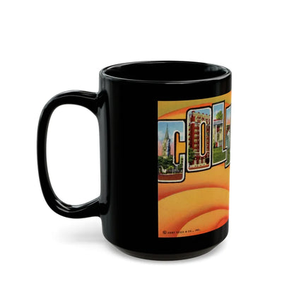 Greetings from Columbus Georgia (Greeting Postcards) Black Coffee Mug-Go Mug Yourself