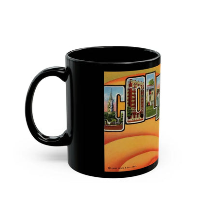 Greetings from Columbus Georgia (Greeting Postcards) Black Coffee Mug-Go Mug Yourself