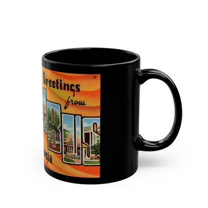 Greetings from Columbus Georgia (Greeting Postcards) Black Coffee Mug - Go Mug Yourself