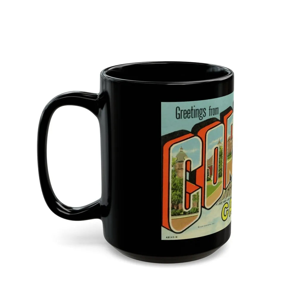 Greetings from Cordele GA (Greeting Postcards) Black Coffee Mug-Go Mug Yourself