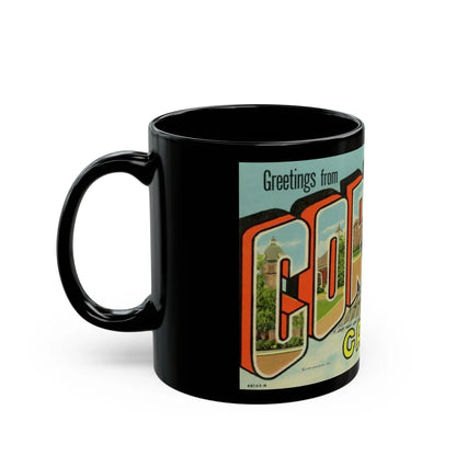 Greetings from Cordele GA (Greeting Postcards) Black Coffee Mug-Go Mug Yourself