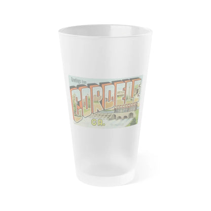 Greetings from Cordele GA (Greeting Postcards) Frosted Pint Glass 16oz-16oz-Frosted-Go Mug Yourself