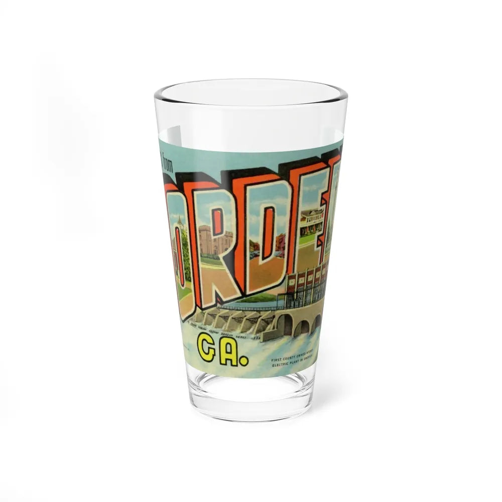 Greetings from Cordele GA (Greeting Postcards) Pint Glass 16oz-16oz-Go Mug Yourself