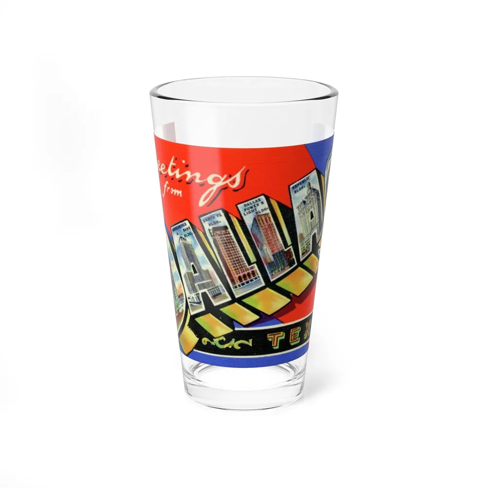 Greetings from Dallas Texas (Greeting Postcards) Pint Glass 16oz-16oz-Go Mug Yourself