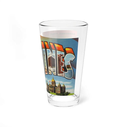 Greetings from Des Moines (Greeting Postcards) Pint Glass 16oz-Go Mug Yourself