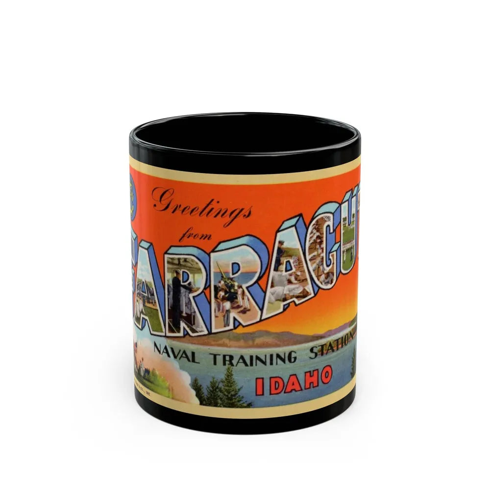 Greetings from Farragut Naval Training Station Idaho (Greeting Postcards) Black Coffee Mug-11oz-Go Mug Yourself