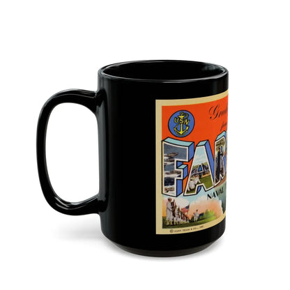 Greetings from Farragut Naval Training Station Idaho (Greeting Postcards) Black Coffee Mug-Go Mug Yourself