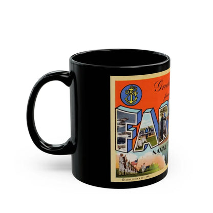 Greetings from Farragut Naval Training Station Idaho (Greeting Postcards) Black Coffee Mug-Go Mug Yourself