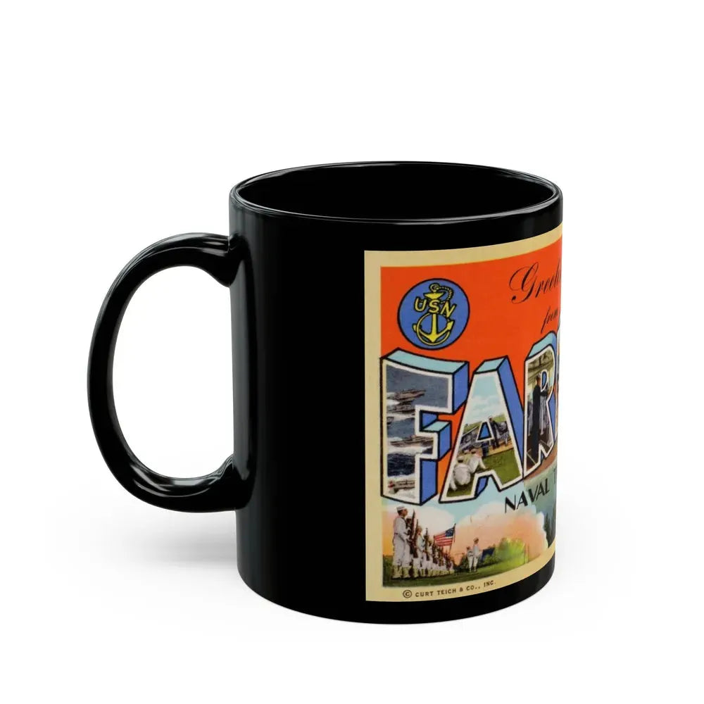 Greetings from Farragut Naval Training Station Idaho (Greeting Postcards) Black Coffee Mug - Go Mug Yourself
