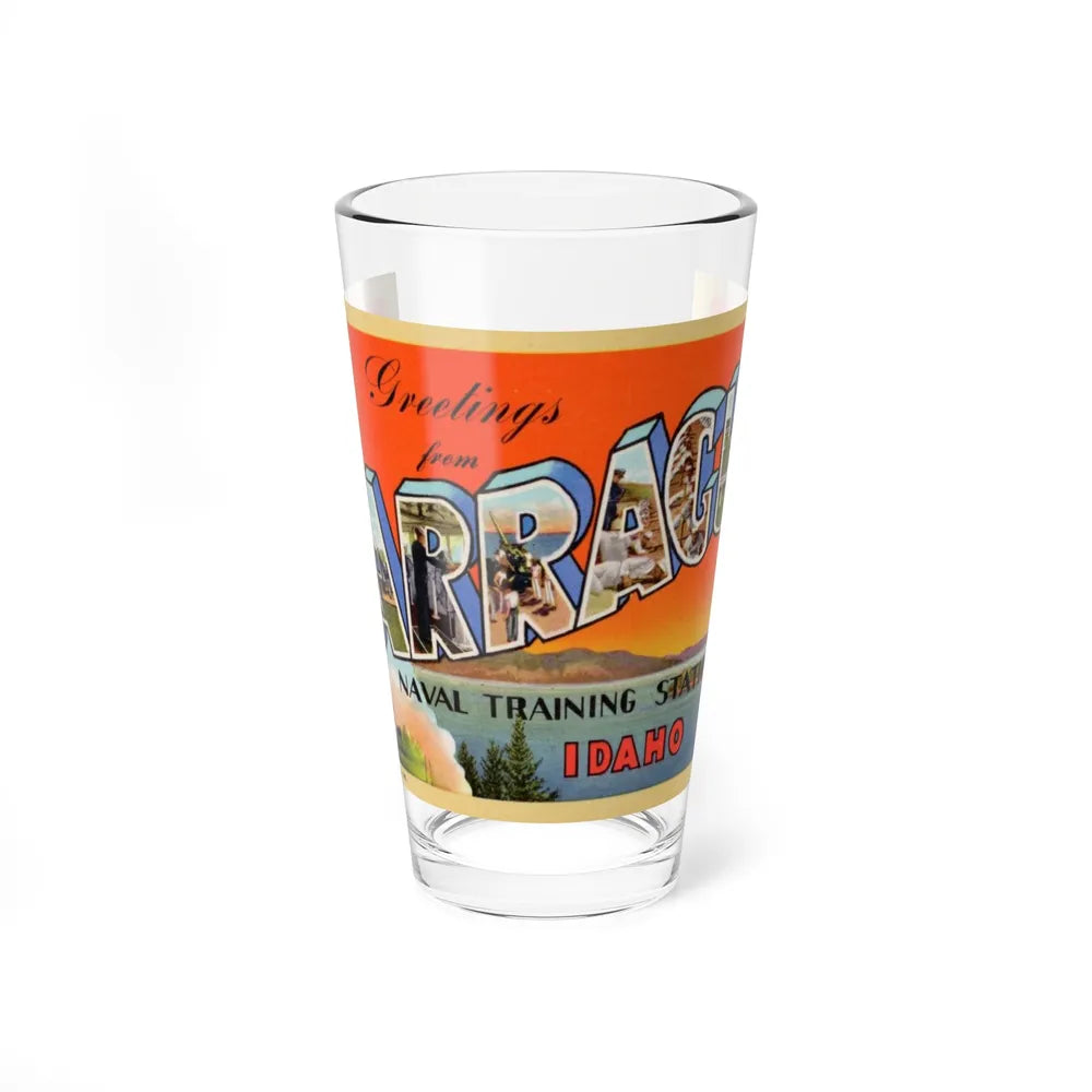 Greetings from Farragut Naval Training Station Idaho (Greeting Postcards) Pint Glass 16oz-16oz-Go Mug Yourself