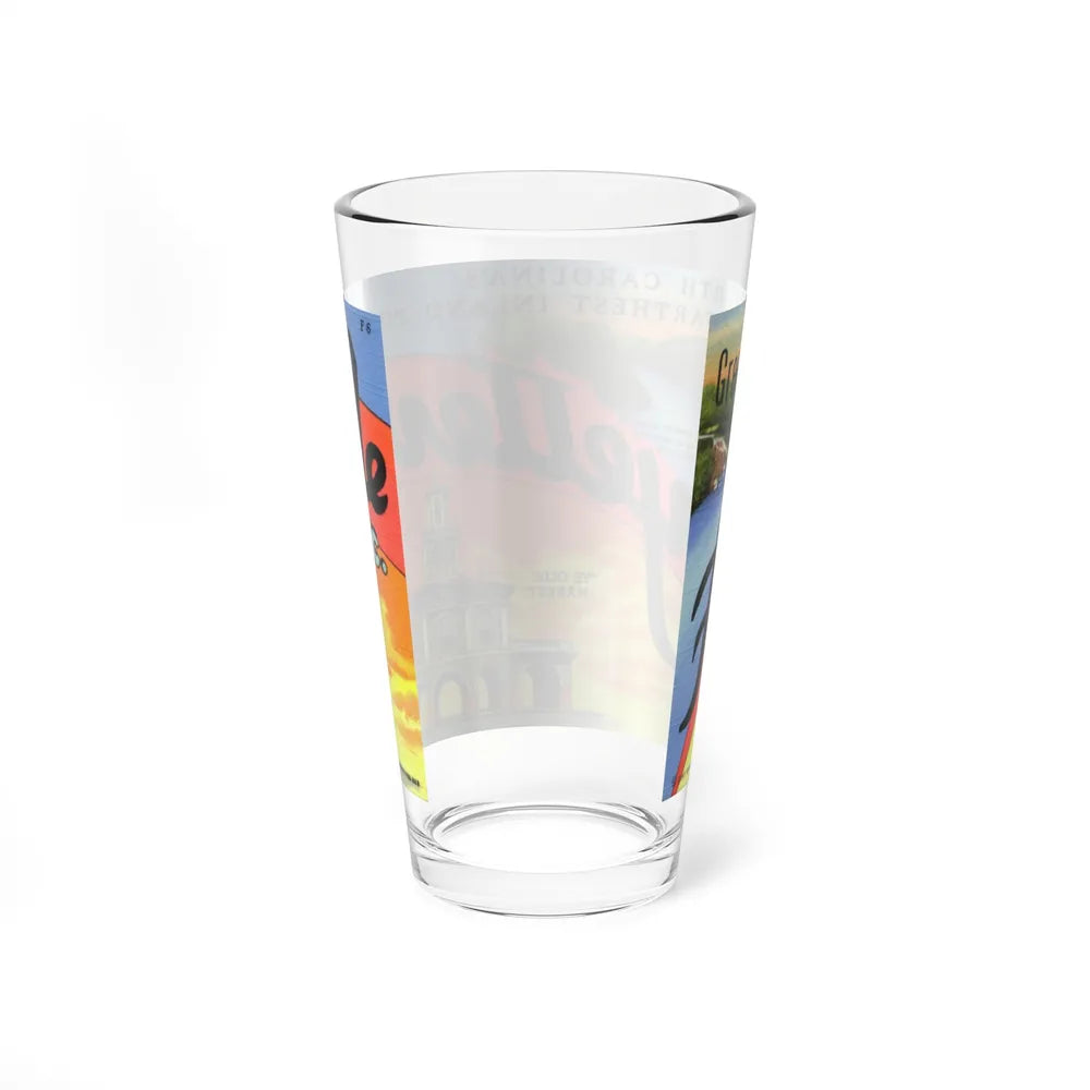 Greetings from Fayetteville N C (Greeting Postcards) Pint Glass 16oz-Go Mug Yourself