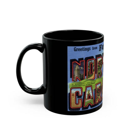 Greetings from Fayetteville North Carolina (Greeting Postcards) Black Coffee Mug-Go Mug Yourself