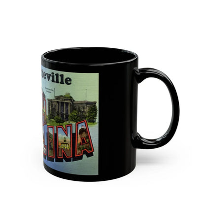 Greetings from Fayetteville North Carolina (Greeting Postcards) Black Coffee Mug-Go Mug Yourself