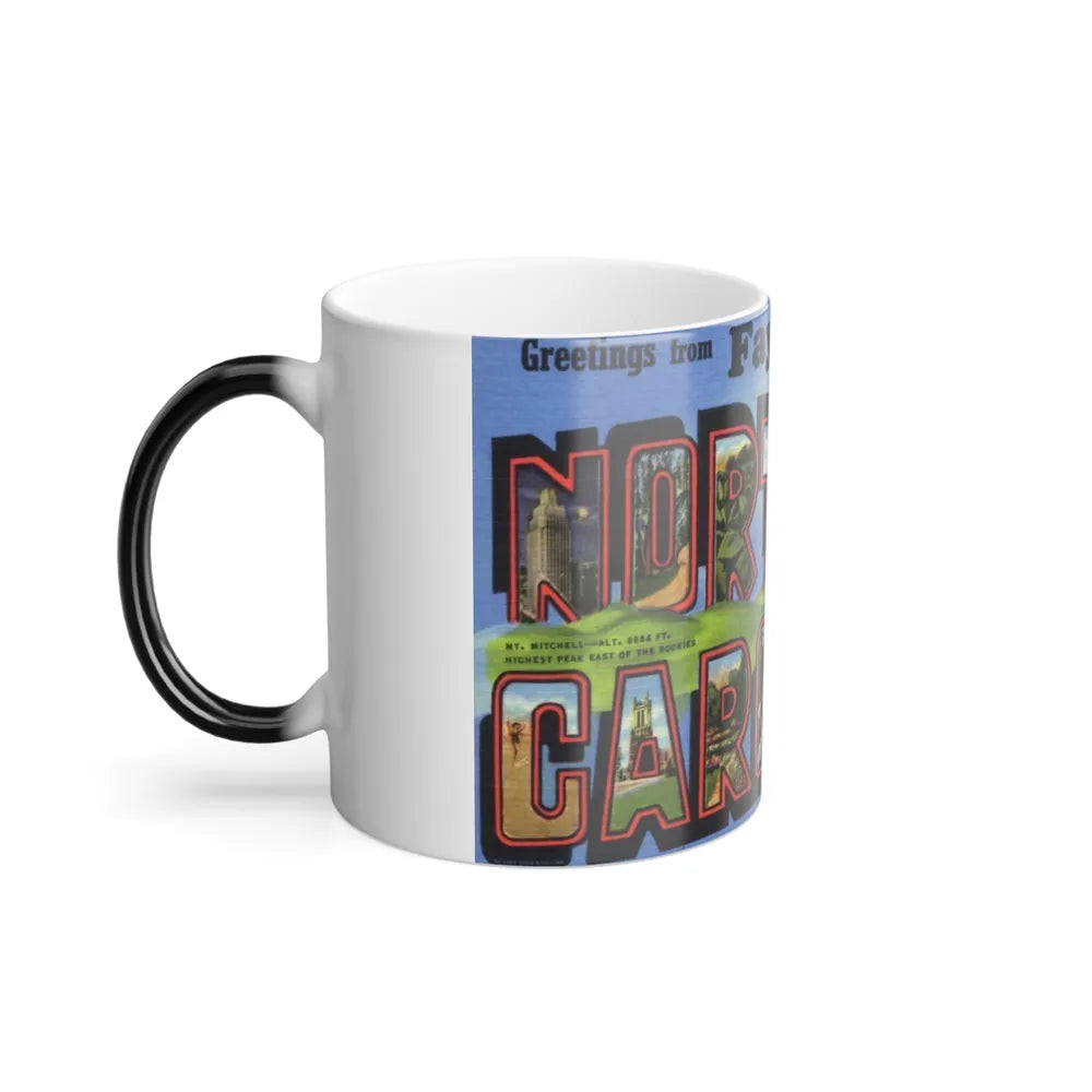 Greetings from Fayetteville North Carolina (Greeting Postcards) Color Changing Mug 11oz-Go Mug Yourself