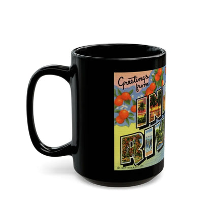 Greetings from Floridas Indian River section (Greeting Postcards) Black Coffee Mug-Go Mug Yourself