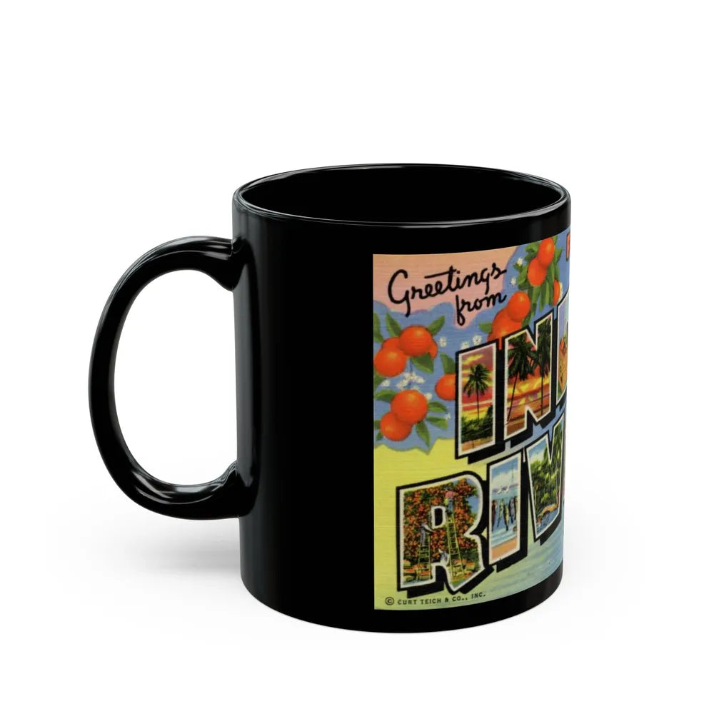 Greetings from Floridas Indian River section (Greeting Postcards) Black Coffee Mug-Go Mug Yourself