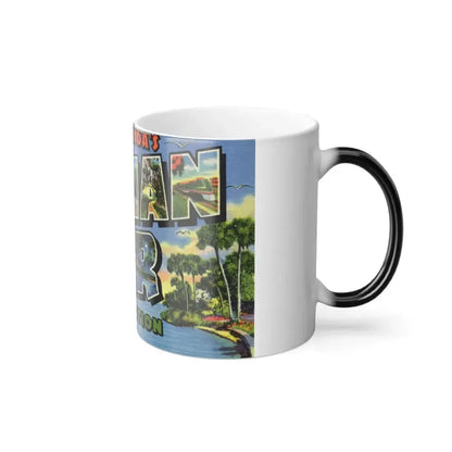 Greetings from Floridas Indian River section (Greeting Postcards) Color Changing Mug 11oz - Go Mug Yourself