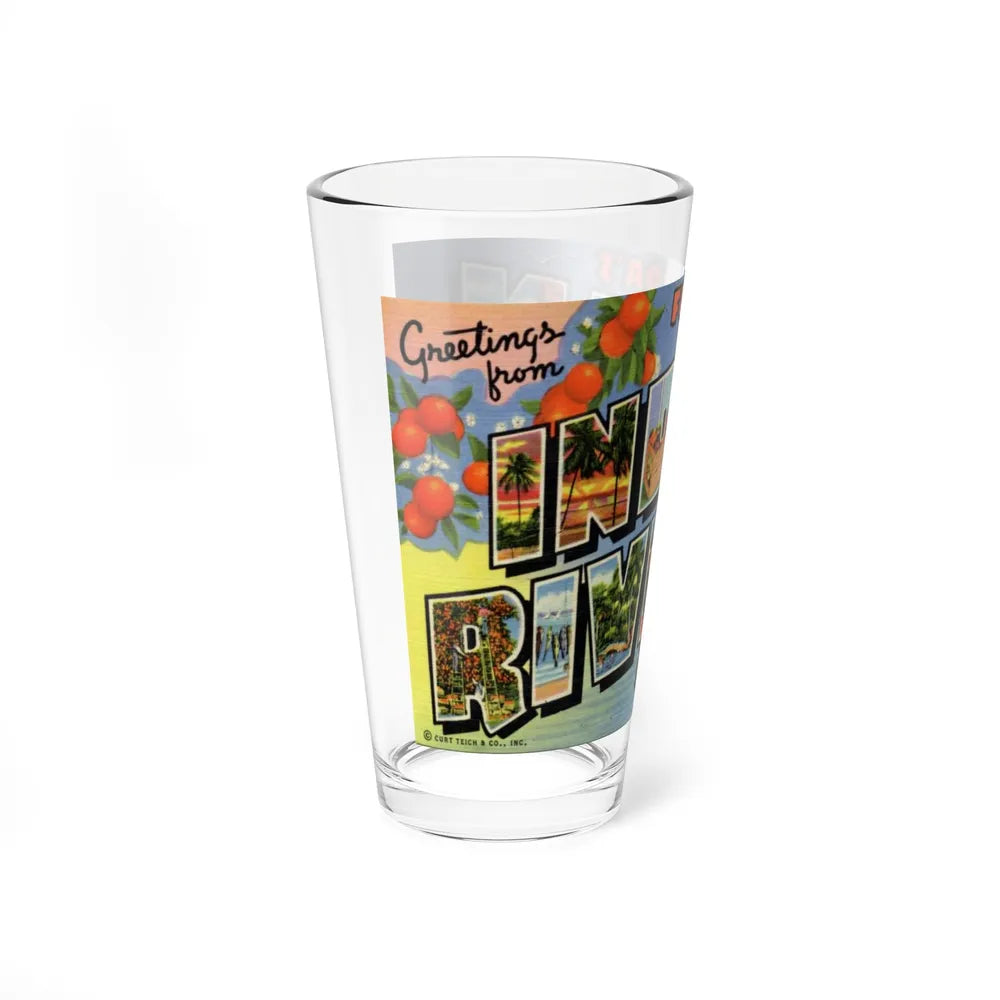 Greetings from Floridas Indian River section (Greeting Postcards) Pint Glass 16oz-Go Mug Yourself