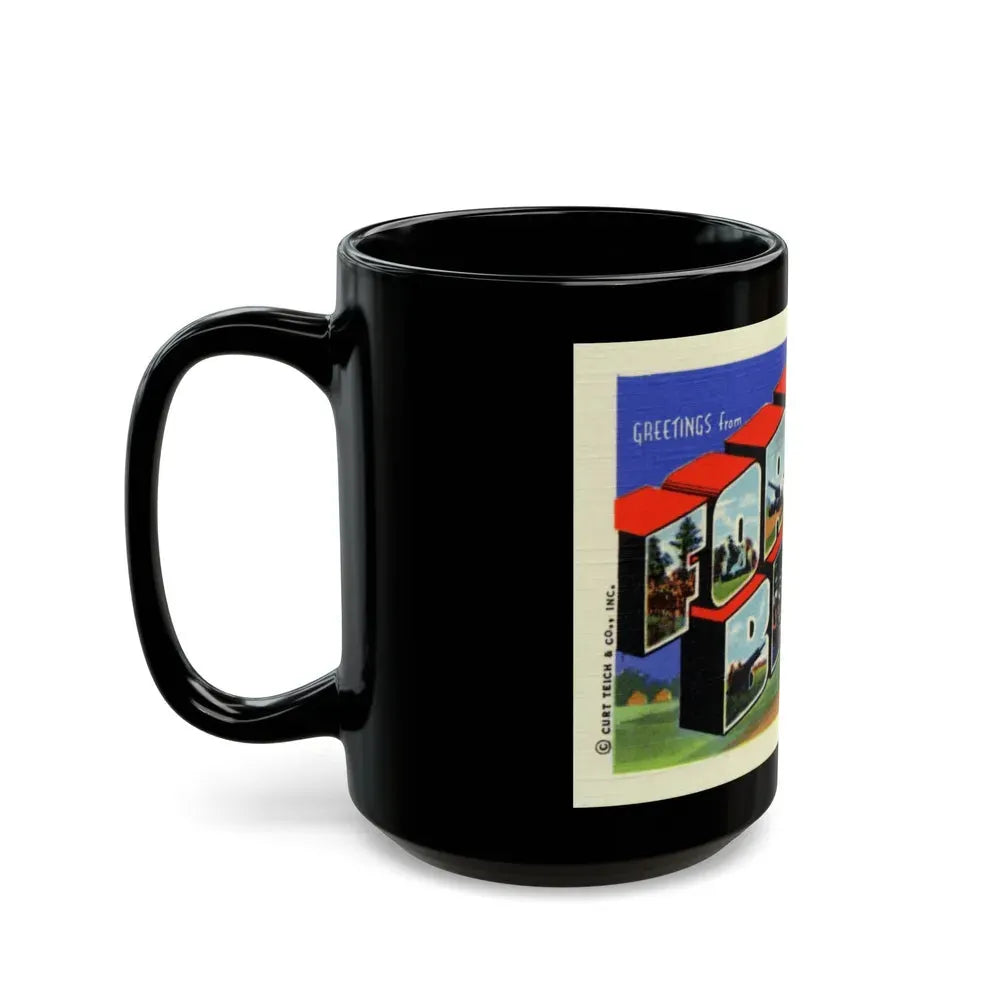 Greetings from Fort Bragg NC (Greeting Postcards) Black Coffee Mug - Go Mug Yourself