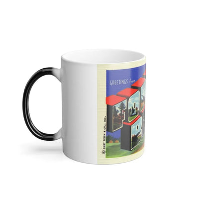 Greetings from Fort Bragg NC (Greeting Postcards) Color Changing Mug 11oz-Go Mug Yourself