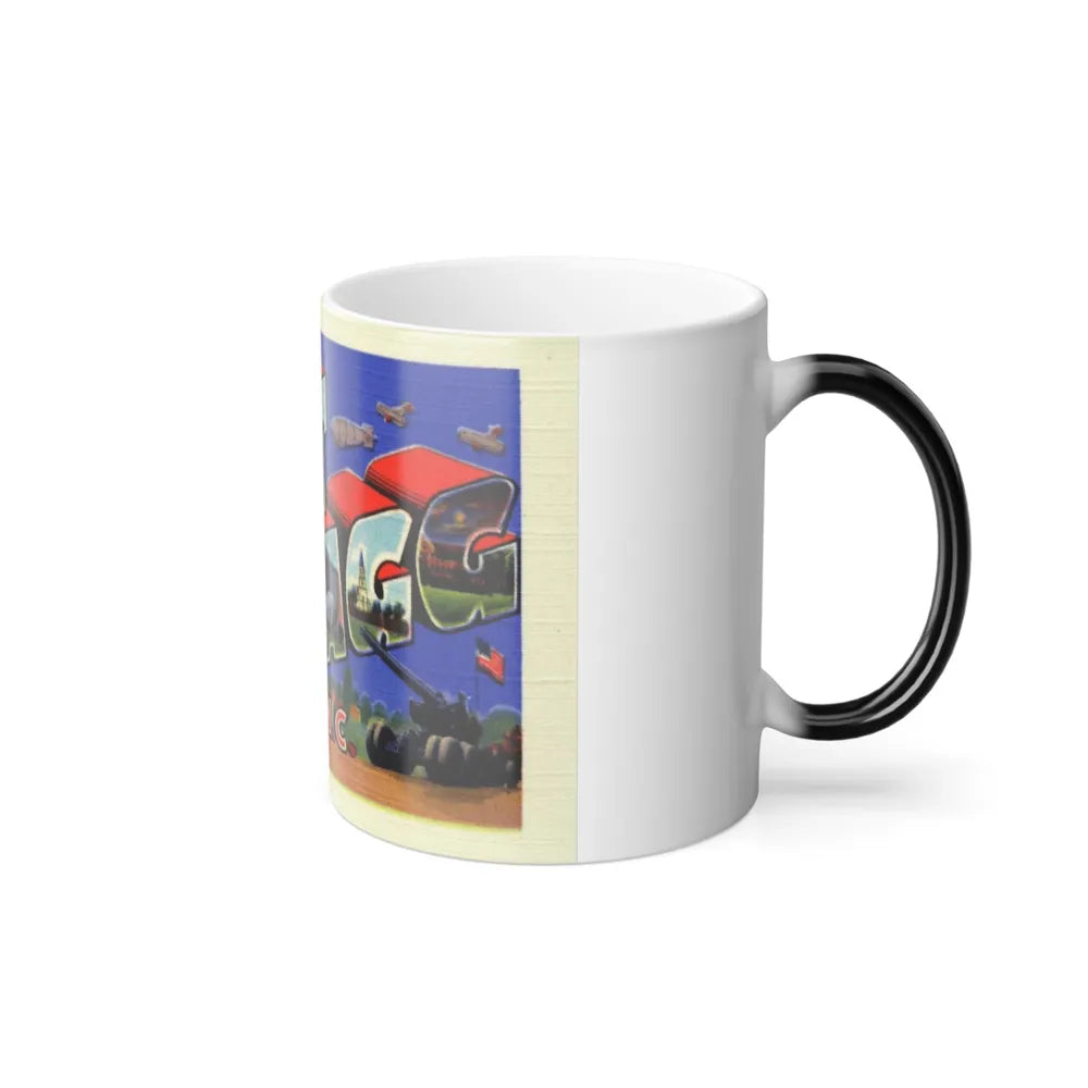 Greetings from Fort Bragg NC (Greeting Postcards) Color Changing Mug 11oz-Go Mug Yourself