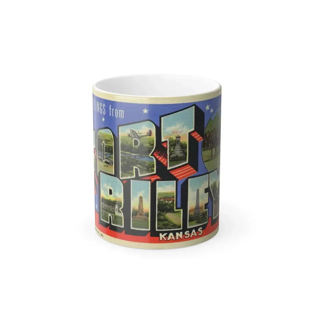 Greetings from Fort Riley Kansas (Greeting Postcards) Color Changing Mug 11oz Default Title 11oz - Go Mug Yourself