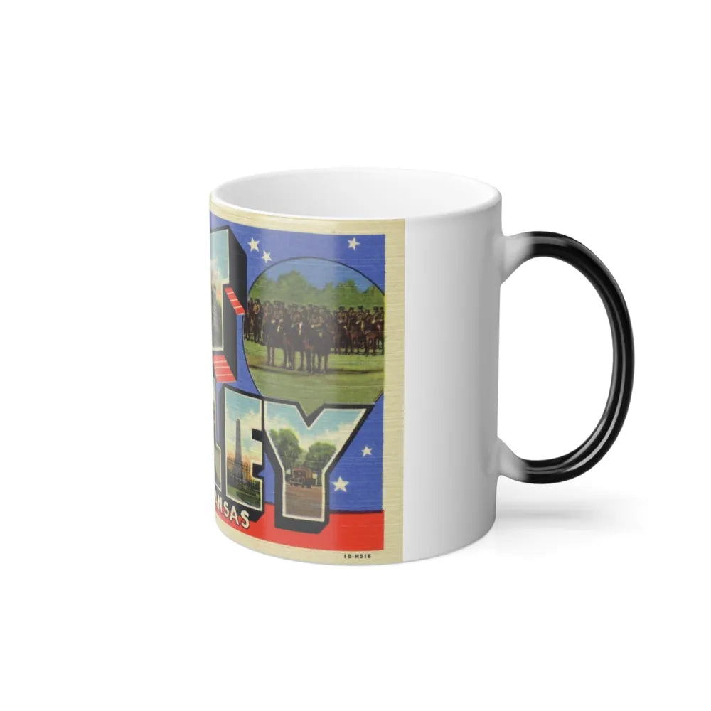 Greetings from Fort Riley Kansas (Greeting Postcards) Color Changing Mug 11oz-Go Mug Yourself