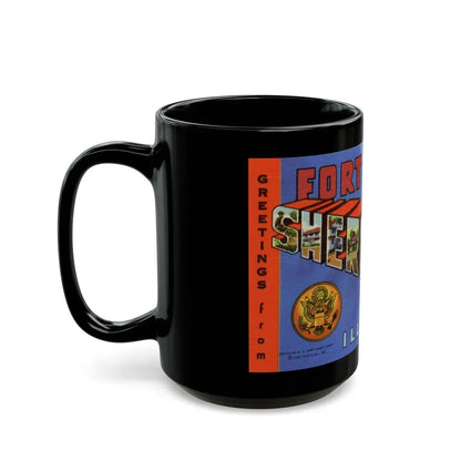 Greetings from Fort Sheridan Illinois (Greeting Postcards) Black Coffee Mug - Go Mug Yourself