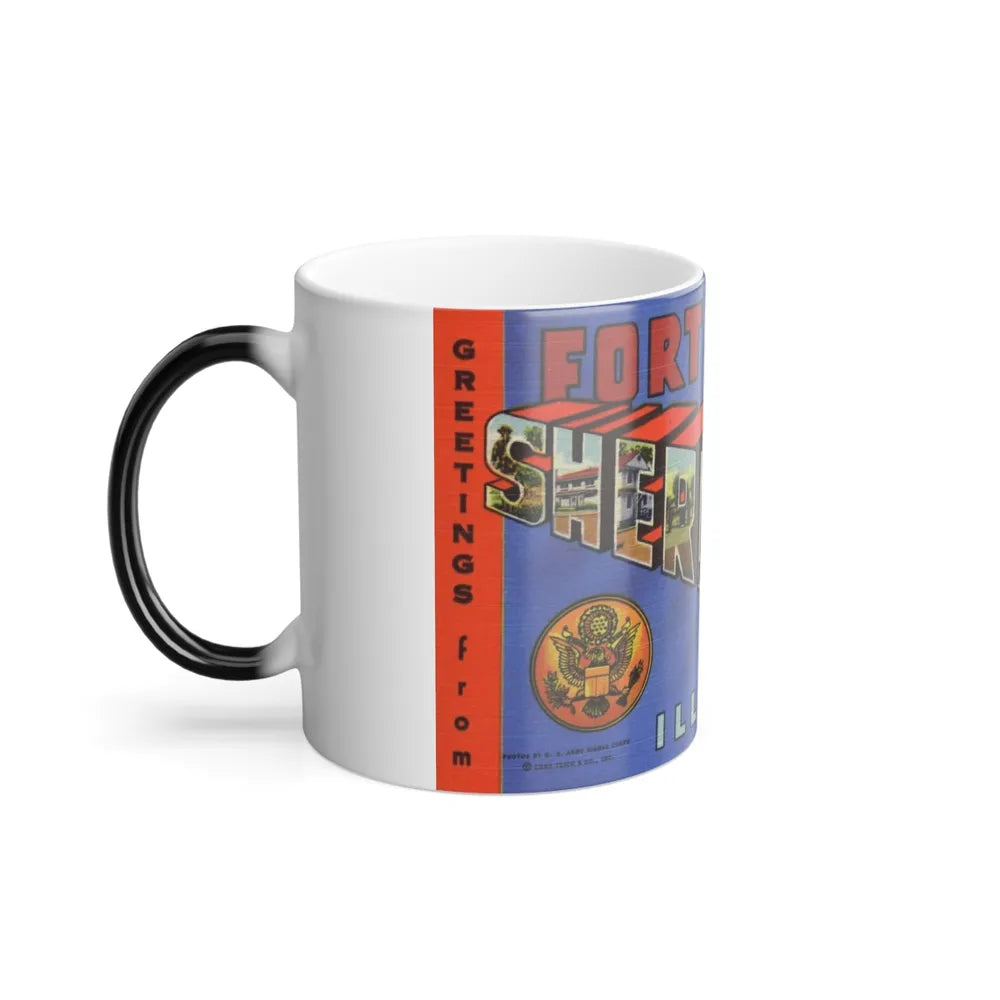 Greetings from Fort Sheridan Illinois (Greeting Postcards) Color Changing Mug 11oz-Go Mug Yourself