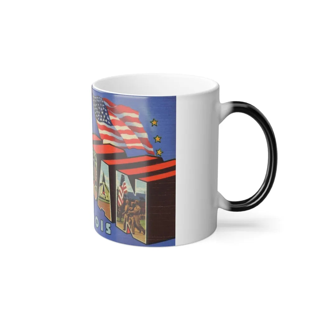 Greetings from Fort Sheridan Illinois (Greeting Postcards) Color Changing Mug 11oz-Go Mug Yourself