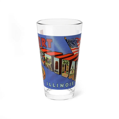 Greetings from Fort Sheridan Illinois (Greeting Postcards) Pint Glass 16oz-16oz-Go Mug Yourself