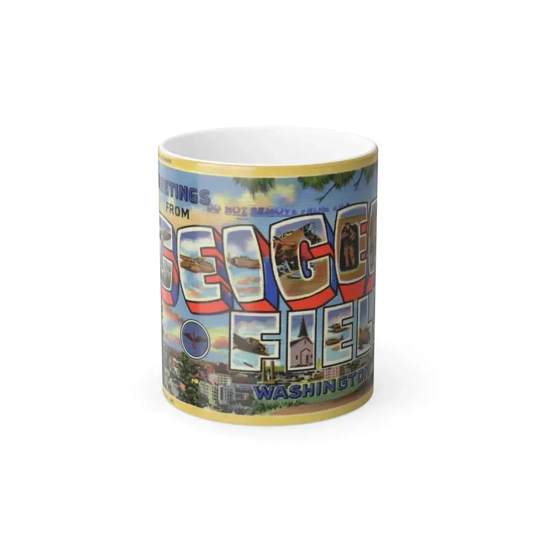 Greetings from Geiger Field Washington (Greeting Postcards) Color Changing Mug 11oz Default Title 11oz - Go Mug Yourself