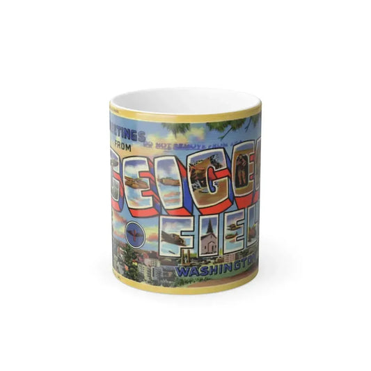 Greetings from Geiger Field Washington (Greeting Postcards) Color Changing Mug 11oz Default Title 11oz - Go Mug Yourself