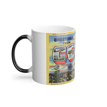 Greetings from Geiger Field Washington (Greeting Postcards) Color Changing Mug 11oz-Go Mug Yourself