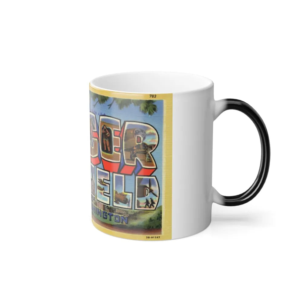 Greetings from Geiger Field Washington (Greeting Postcards) Color Changing Mug 11oz-Go Mug Yourself