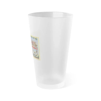 Greetings from Geiger Field Washington (Greeting Postcards) Frosted Pint Glass 16oz - Go Mug Yourself