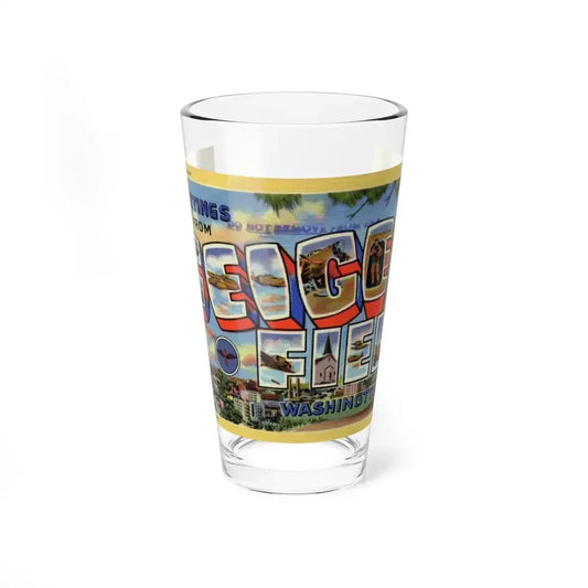 Greetings from Geiger Field Washington (Greeting Postcards) Pint Glass 16oz 16oz - Go Mug Yourself