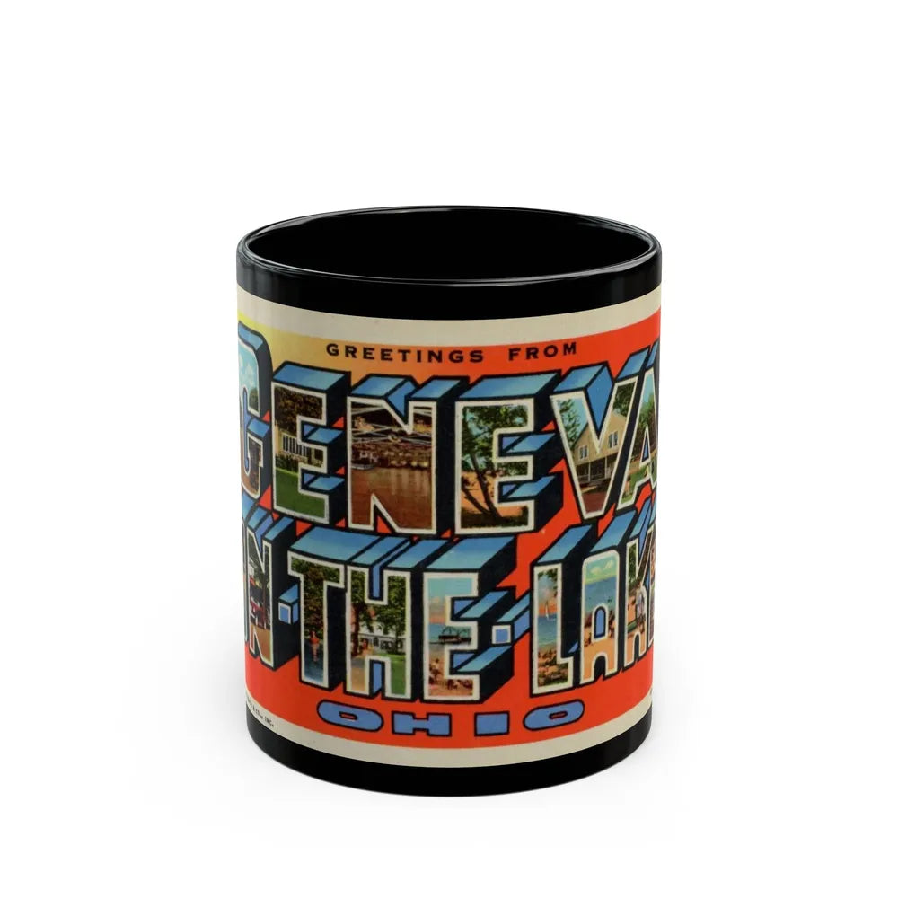 Greetings from Geneva on the Lake Ohio (Greeting Postcards) Black Coffee Mug-11oz-Go Mug Yourself