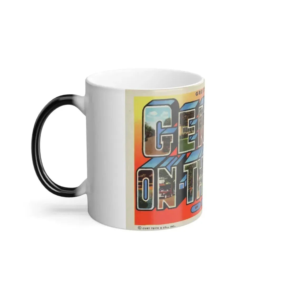Greetings from Geneva on the Lake Ohio (Greeting Postcards) Color Changing Mug 11oz - Go Mug Yourself