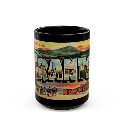 Greetings from Grants New Mexico (Greeting Postcards) Black Coffee Mug-15oz-Go Mug Yourself