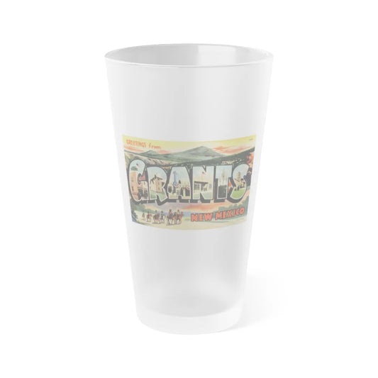 Greetings from Grants New Mexico (Greeting Postcards) Frosted Pint Glass 16oz-16oz-Frosted-Go Mug Yourself