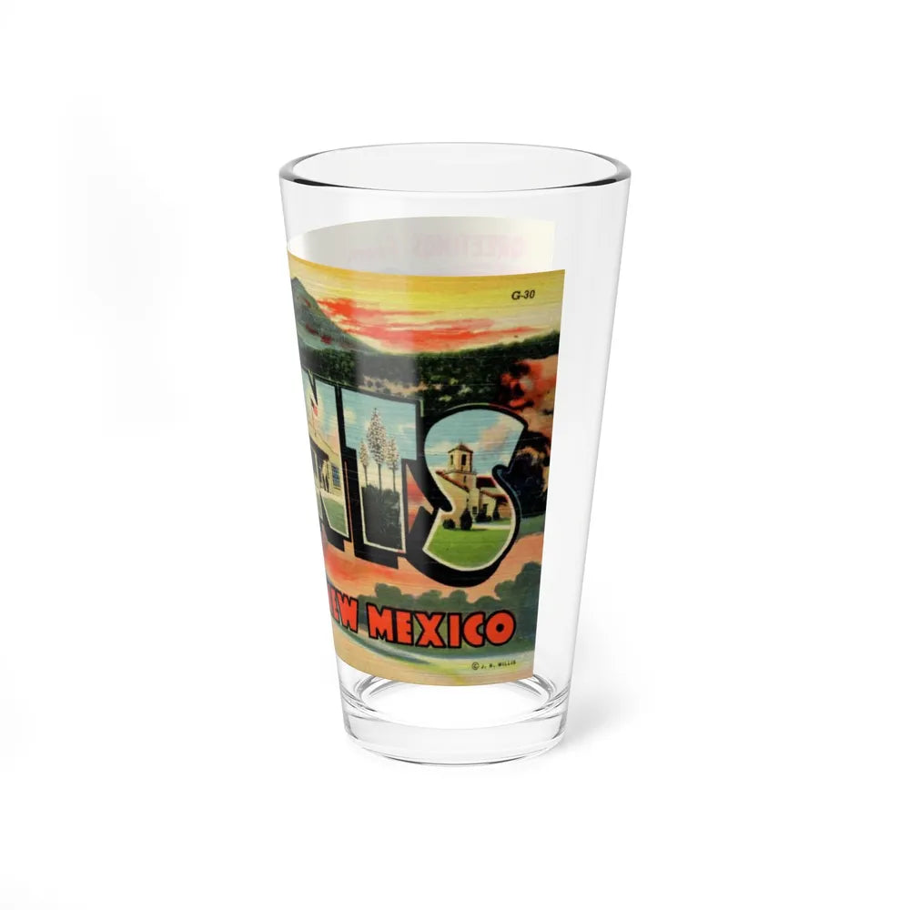 Greetings from Grants New Mexico (Greeting Postcards) Pint Glass 16oz-Go Mug Yourself