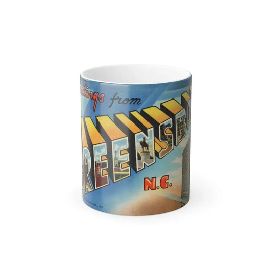 Greetings from Greensboro NC (Greeting Postcards) Color Changing Mug 11oz Default Title 11oz - Go Mug Yourself