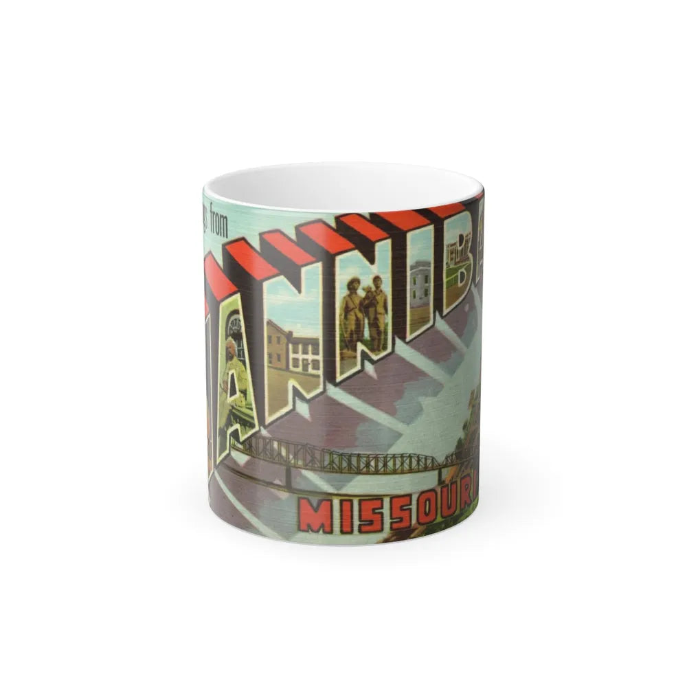 Greetings from Hannibal Missouri (Greeting Postcards) Color Changing Mug 11oz-11oz-Go Mug Yourself