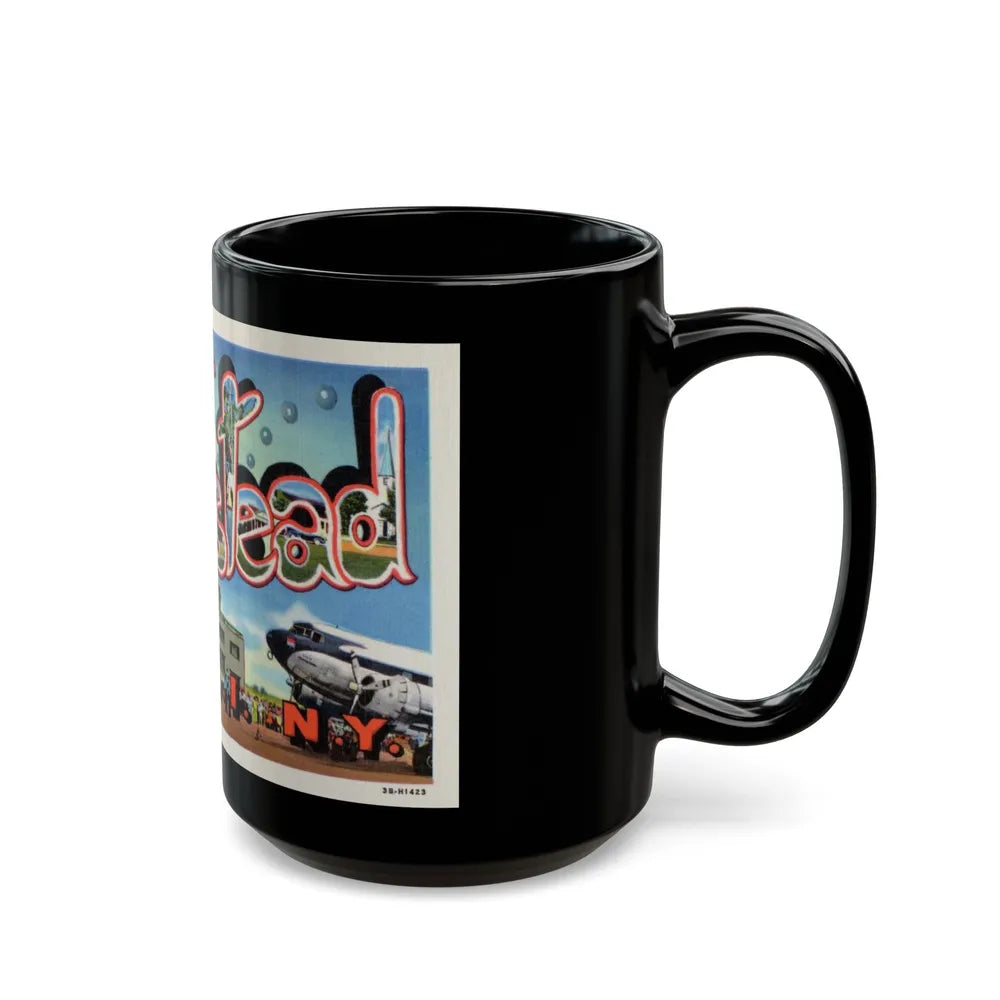 Greetings from Hempstead (Greeting Postcards) Black Coffee Mug-Go Mug Yourself