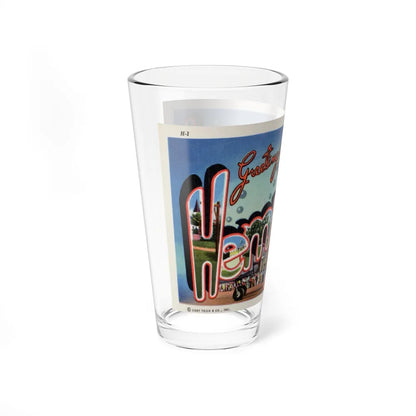 Greetings from Hempstead (Greeting Postcards) Pint Glass 16oz-Go Mug Yourself