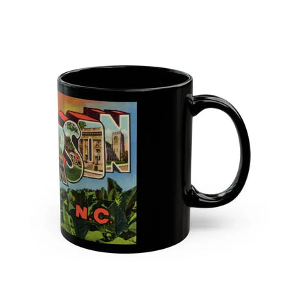 Greetings from Henderson N C (Greeting Postcards) Black Coffee Mug - Go Mug Yourself