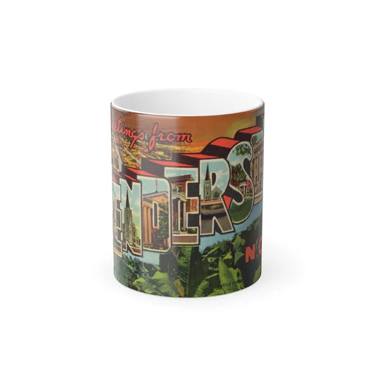 Greetings from Henderson N C (Greeting Postcards) Color Changing Mug 11oz-11oz-Go Mug Yourself