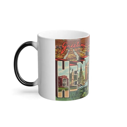 Greetings from Henderson N C (Greeting Postcards) Color Changing Mug 11oz - Go Mug Yourself